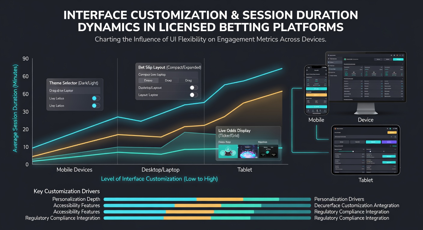 Interface customization dashboard showing layout options on mobile and desktop betting platforms