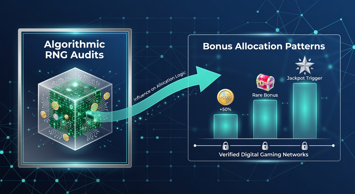 Diagram showing RNG audit process and its impact on bonus distribution in digital gaming platforms