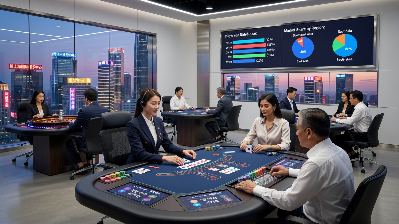 Mobile live dealer interface displaying regional game variants popular among younger Asian players