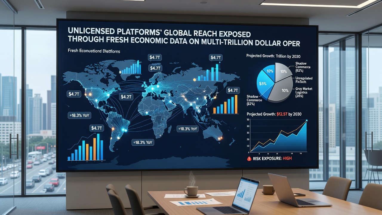 Visualization of payment flow networks connecting unlicensed platforms to global users and processors